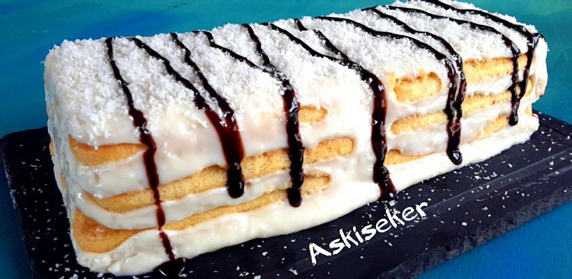 Damla Sakızlı Kedi Dili Pasta Tarifi ve Malzemeleri