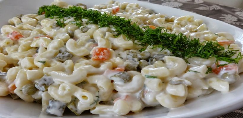 8 Kişilik Dereotlu Makarna Salatası Tarifi ve Malzemeleri