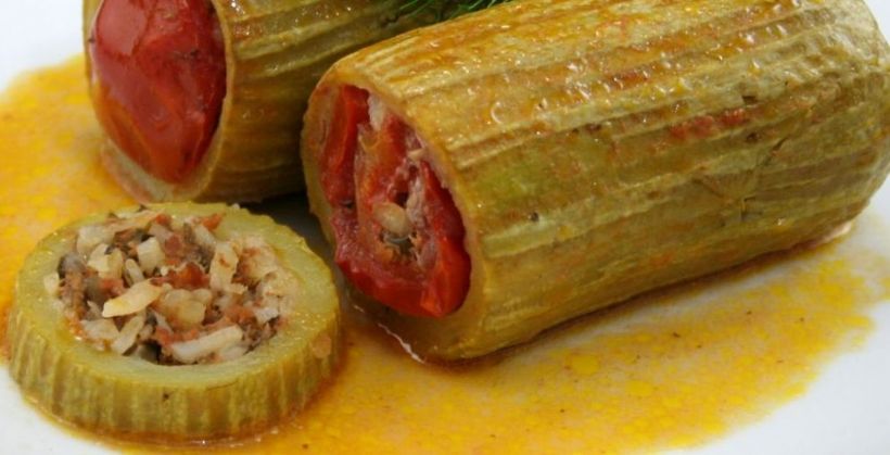 8 Kişilik Fırında Kabak Dolması Tarifi ve Malzemeleri