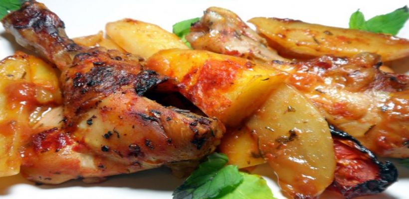 8 Kişilik Fırında Patatesli Tavuk Pirzola Tarifi ve Malzemeleri