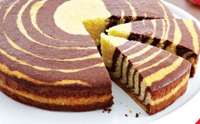 8 Kişilik İki Renkli Zebra Kek Tarifi ve Malzemeleri