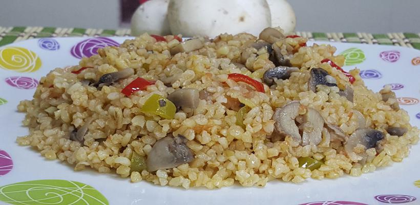 8 Kişilik Mantarlı Bulgur Pilavı Tarifi ve Malzemeleri