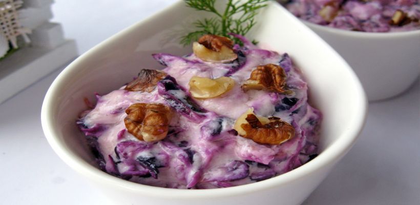 8 Kişilik Mayonezli Kırmızı Lahana Salatası Tarifi ve Malzemeleri