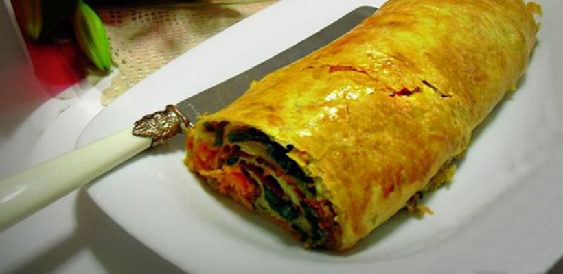 8 Kişilik Patlıcanlı Rulo Börek Tarifi ve Malzemeleri