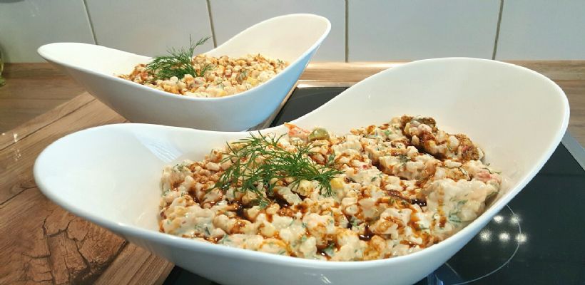 8 Kişilik Yoğurtlu Buğday Salatası Tarifi ve Malzemeleri