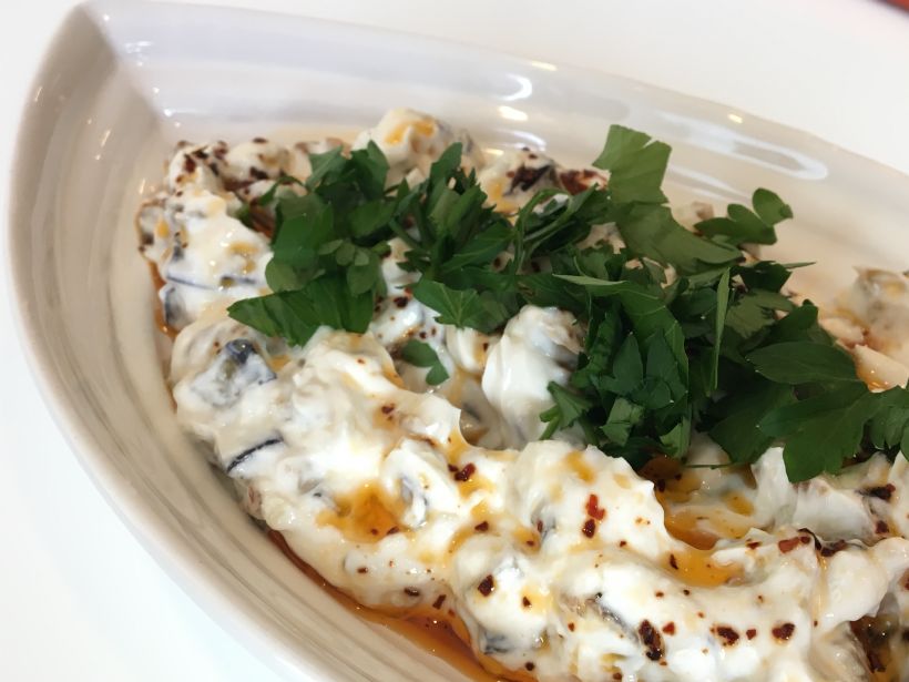 Yoğurtlu Közlenmiş Patlıcan Salatası Tarifi ve Malzemeleri