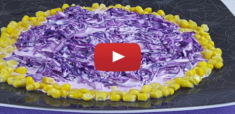8 Kişilik Yoğurtlu Mor Lahana Mezesi Tarifi ve Malzemeleri
